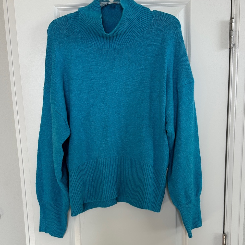 a new day Women's Bright Blue Turtleneck Sweater - Picture 4 of 5